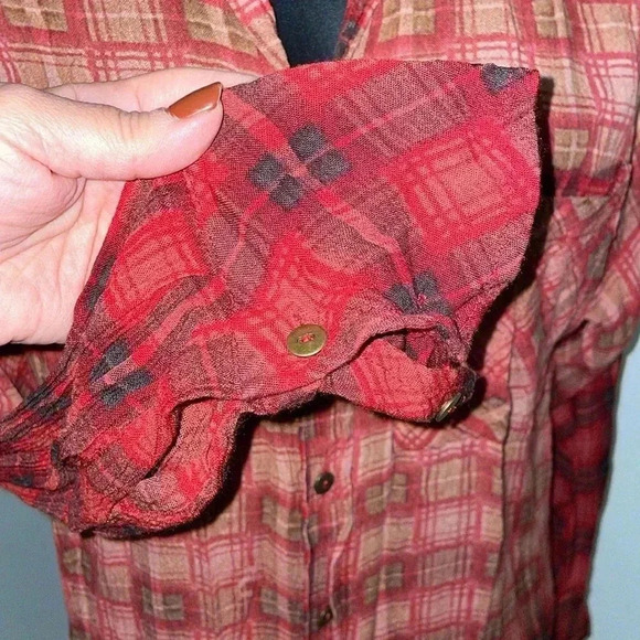 Free People Rustic Plaid Tunic- XSmall/Small - Picture 6 of 8